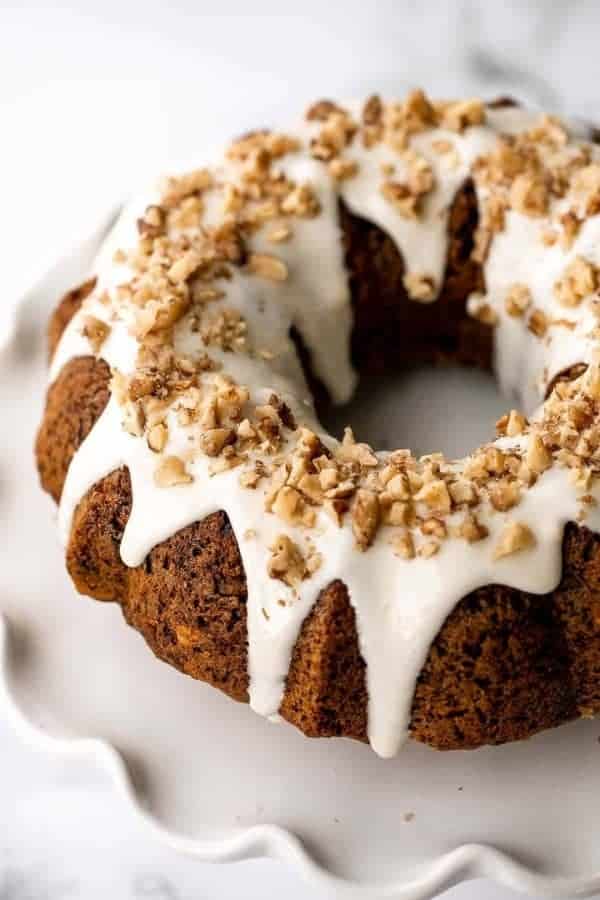 CARROT BUNDT CAKE WITH CREAM CHEESE GLAZE