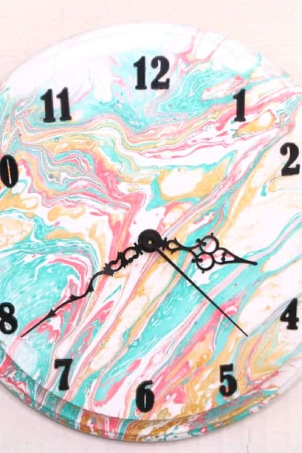 Marbled Clock DIY Project