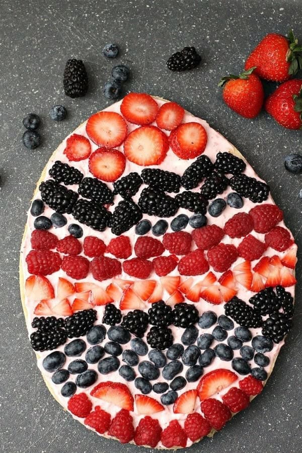 EASTER EGG FRUIT PIZZA