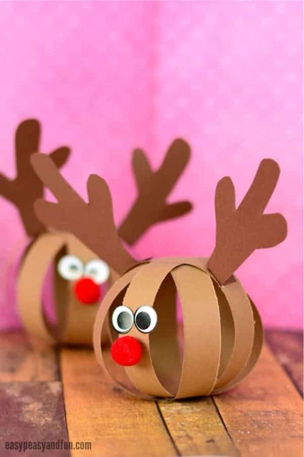 Paper Ball Reindeer Craft