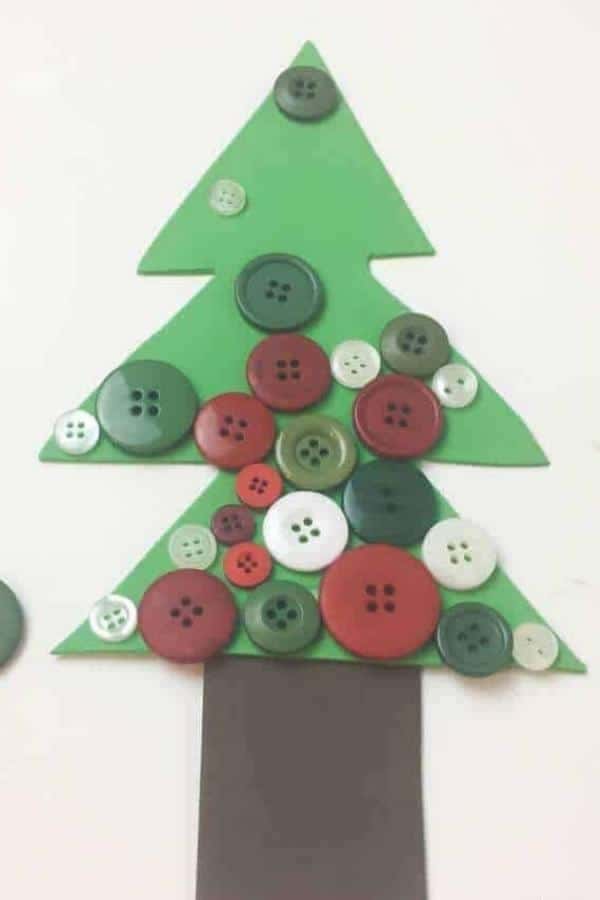 CHRISTMAS TREE BUTTON CRAFT