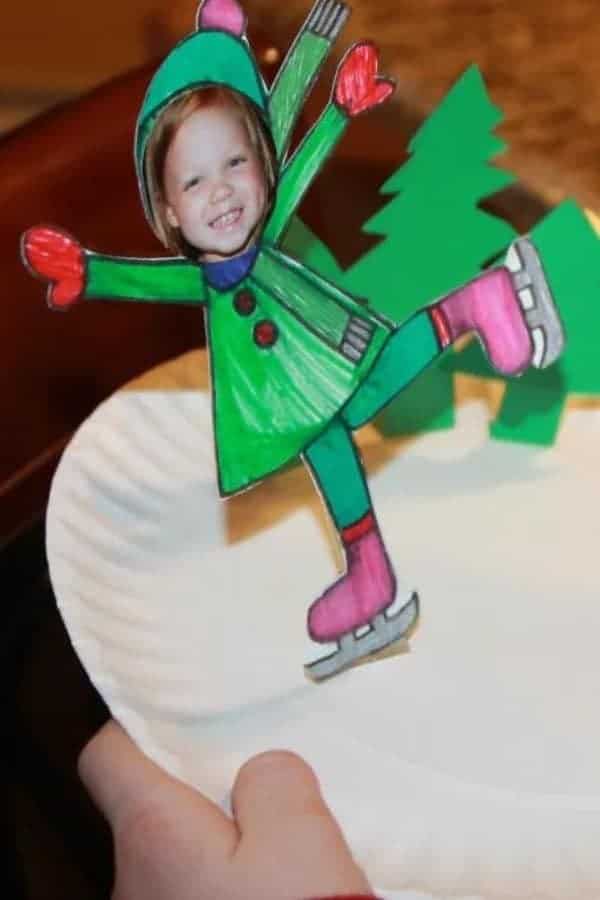 PAPER PLATE ICE SKATE CRAFT