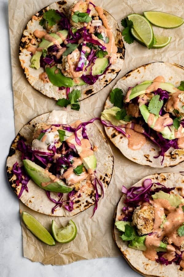 VEGAN FISH TACOS WITH CHIPOTLE AIOLI