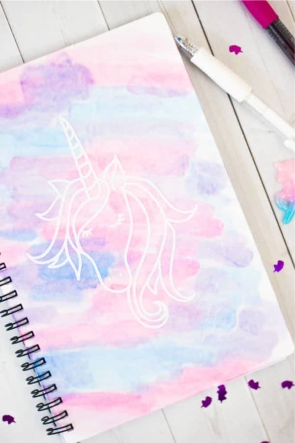 Unicorn Notebook with Cricut Infusible Ink