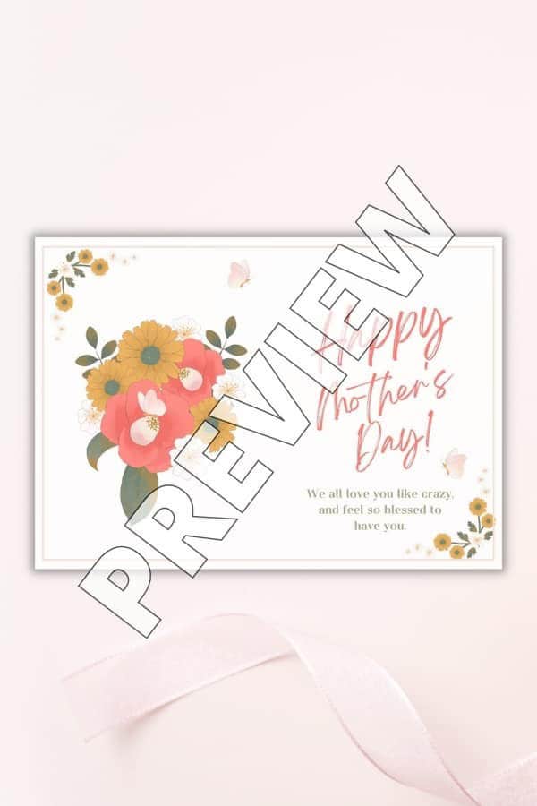 ORANGE CUTE HAPPY MOTHER’S DAY CARD