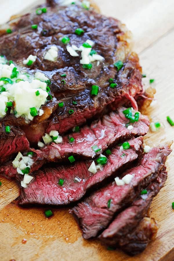 Garlic Chive Butter Grilled Steak