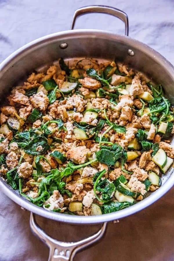 ZUCCHINI AND GROUND TURKEY SKILLET