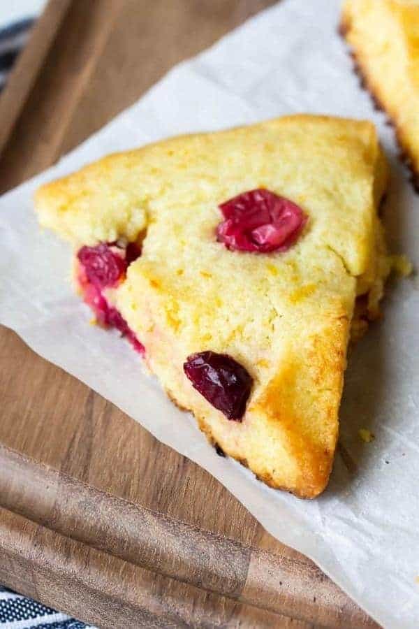 KETO CRANBERRY-ORANGE SCONES