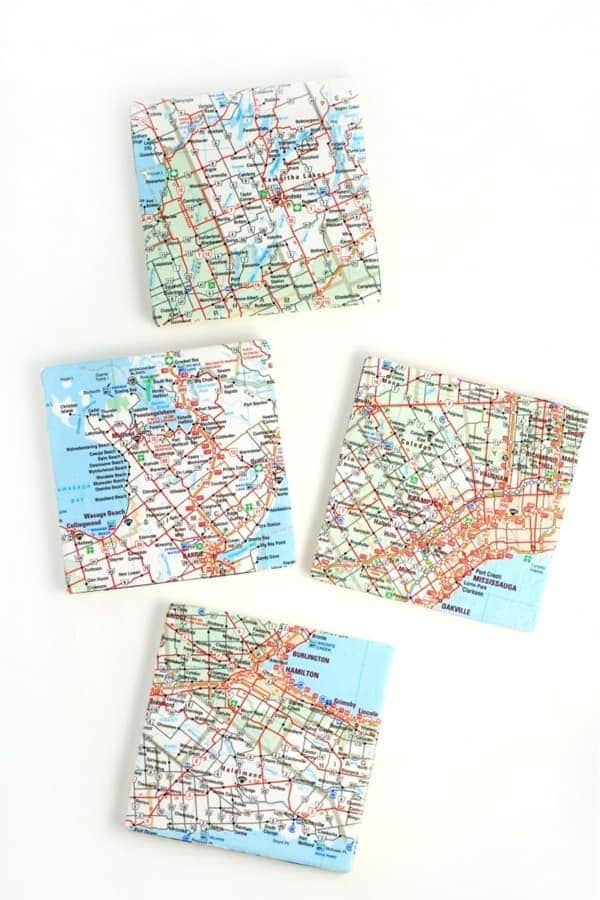 Creative Map Coasters