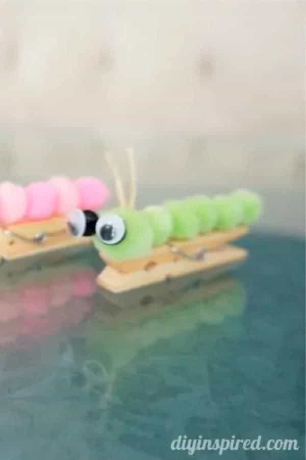 Caterpillar Clothespin Kids Craft