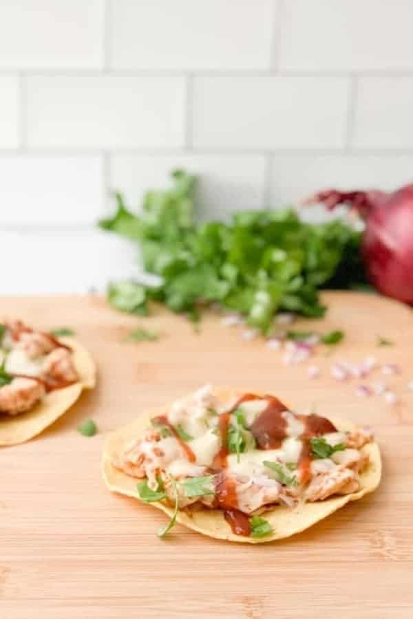 BBQ CHICKEN TOSTADAS