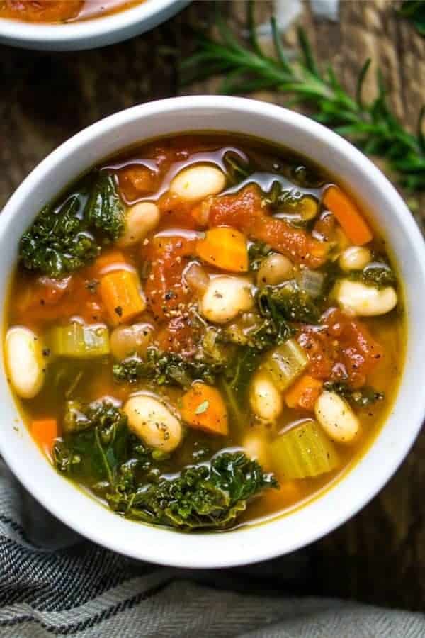 Vegan White Bean Kale Soup