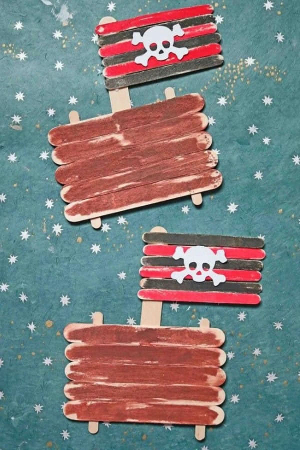 POPSICLE STICK PIRATE SHIP