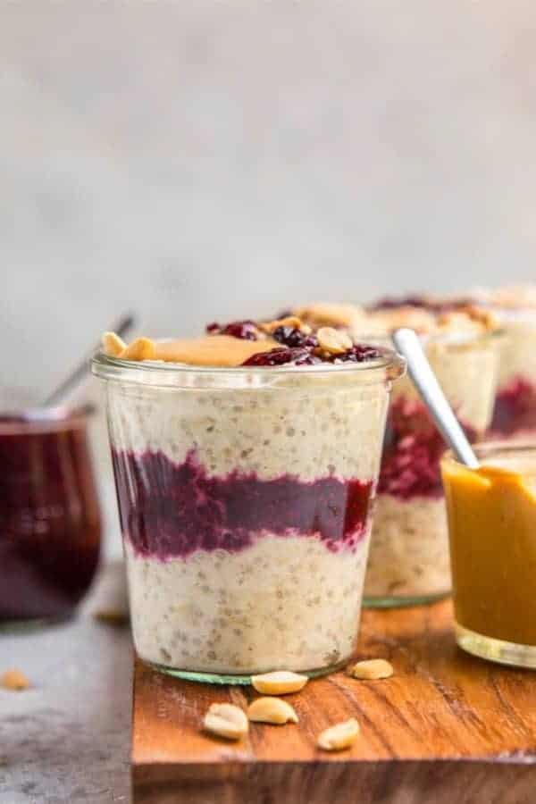 PB&J Overnight Oats