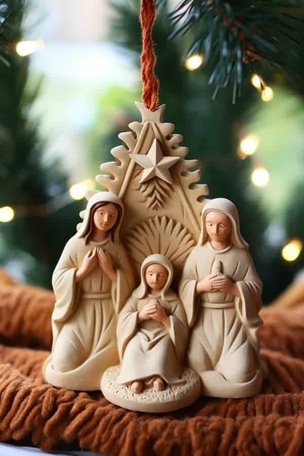 CLAY NATIVITY ORNAMENTS