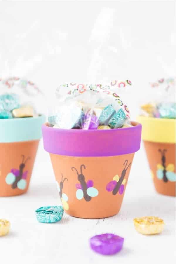 Thumbprint Butterfly Flower Pots