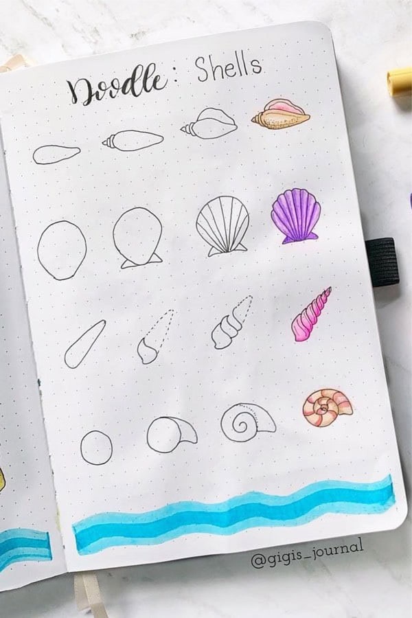 How To Doodle Shells