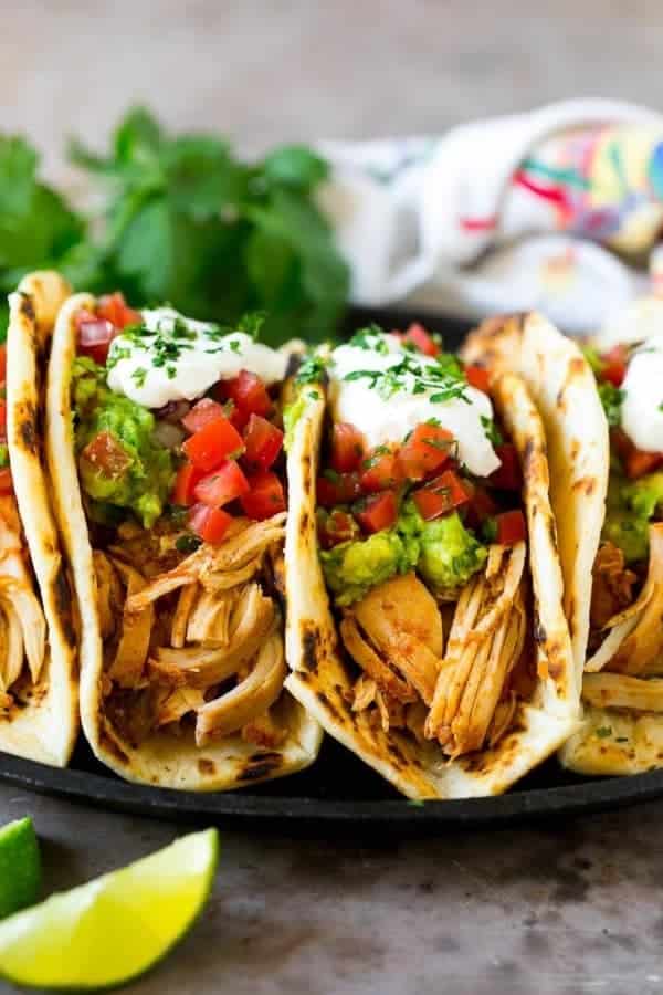 SLOW COOKER CHICKEN TACOS