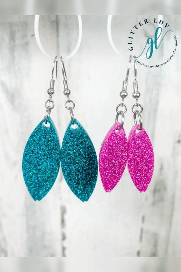 Teardrop Glitter Earrings