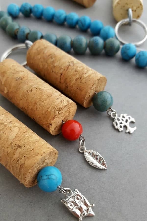 DIY WINE CORK KEYCHAIN