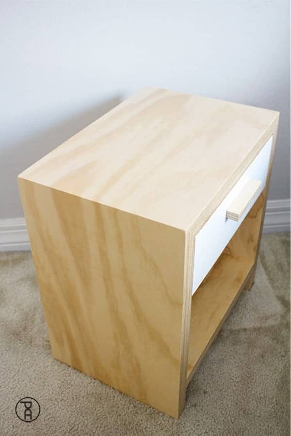 DIY Modern Plywood Nightstand