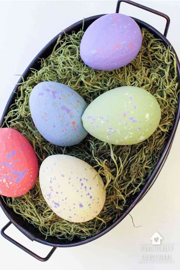 Painted Paper Mache Easter Eggs