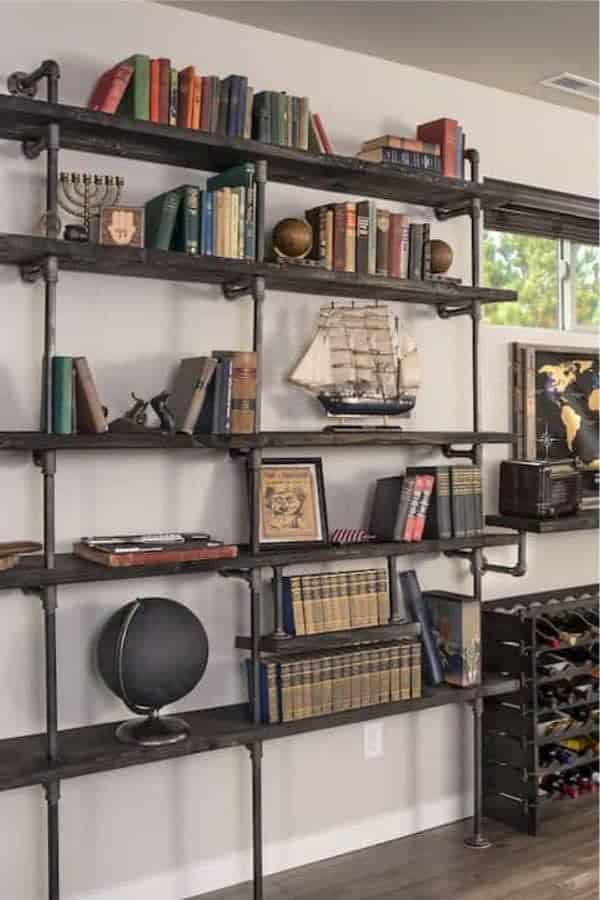 DIY Industrial Pipe Shelving