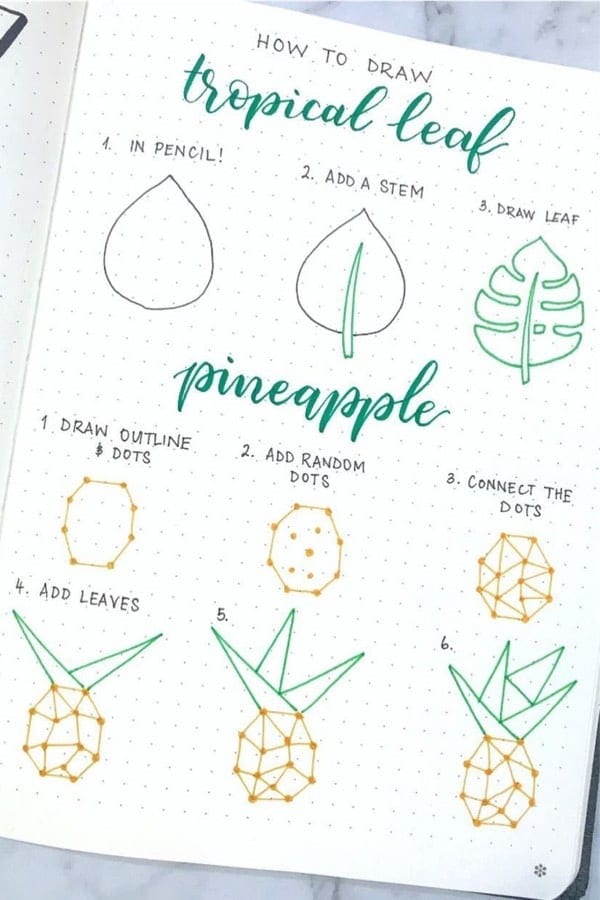 How To Draw Pineapples