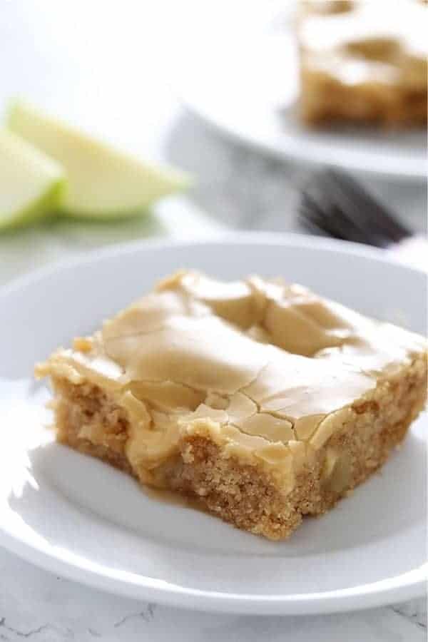 Salted Caramel Apple Sheet Cake