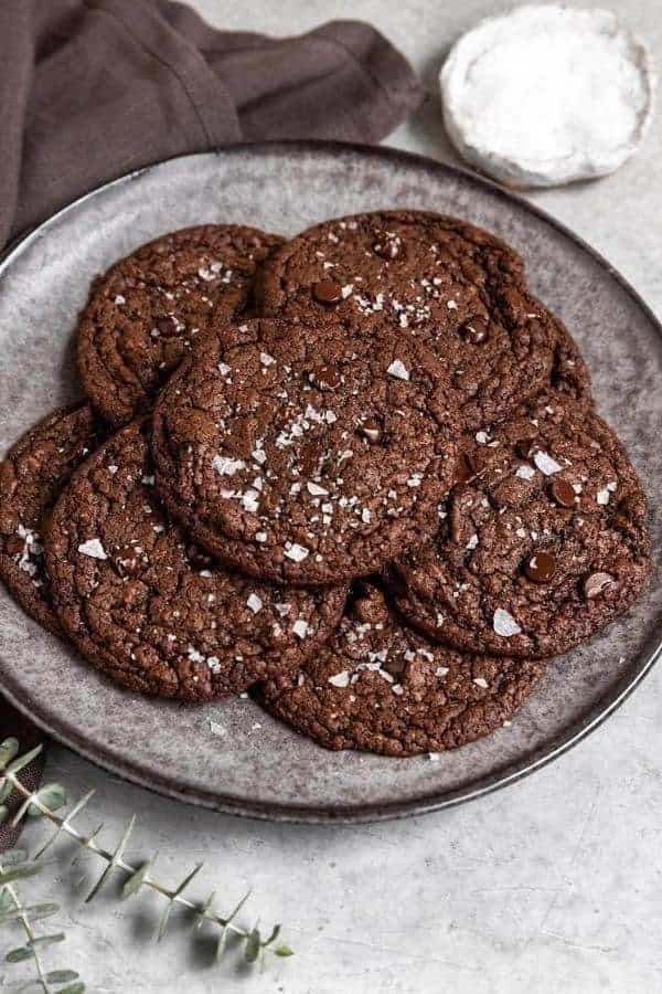 VEGAN SALTED ESPRESSO BROOKIES