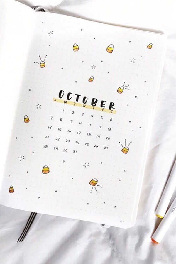 Candy Corn Bujo Cover