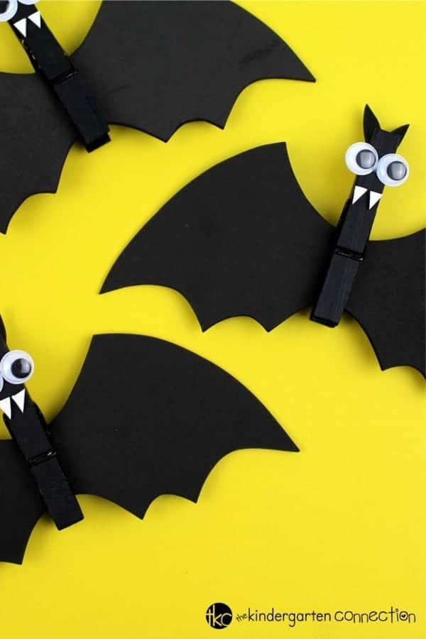 Clothespin Bat Craft for Halloween