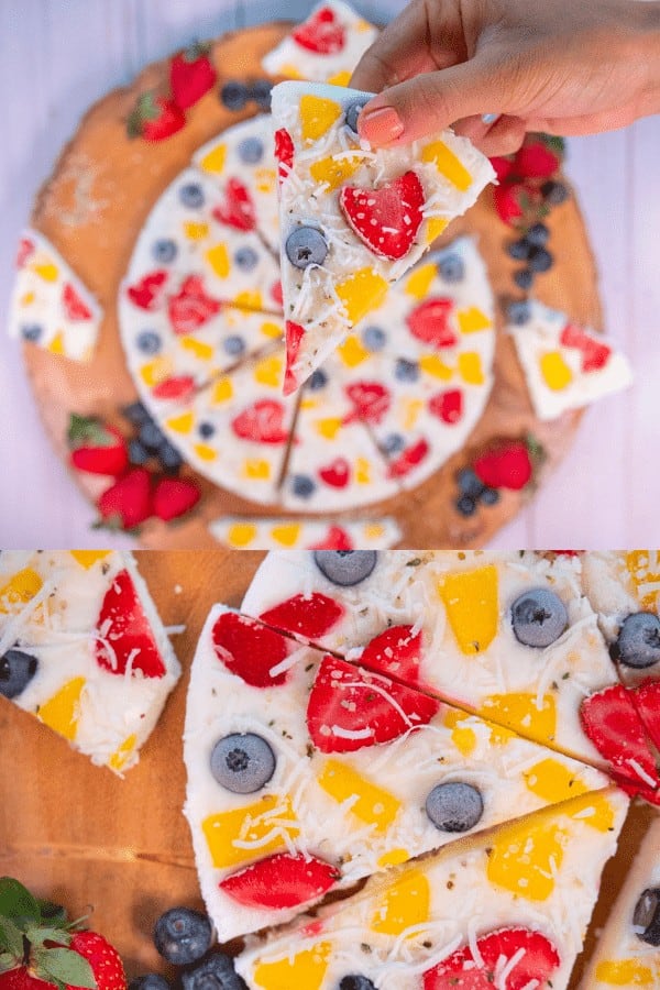 Frozen Fruity Yogurt Pizza