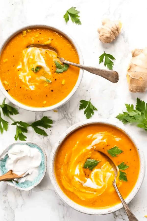 Anti-Inflammatory Ginger Turmeric Carrot Soup