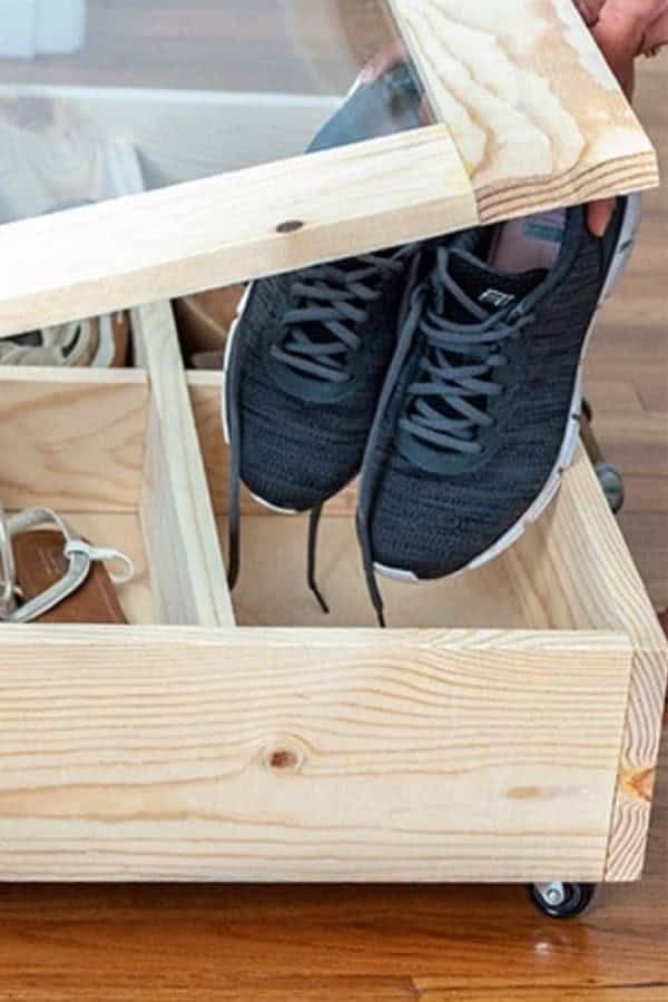 DIY Under Bed Shoe Organizer