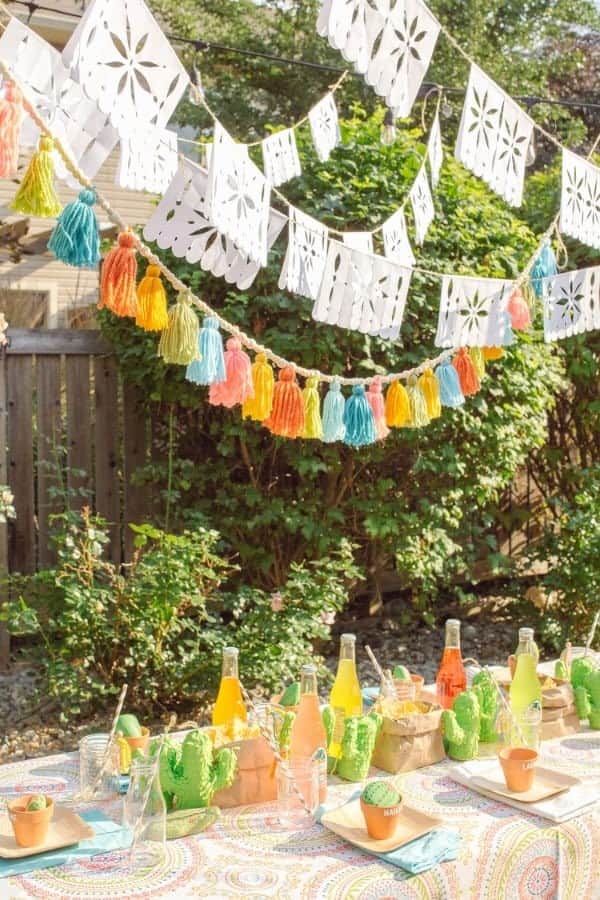 BACKYARD SUMMER FIESTA PARTY DECORS