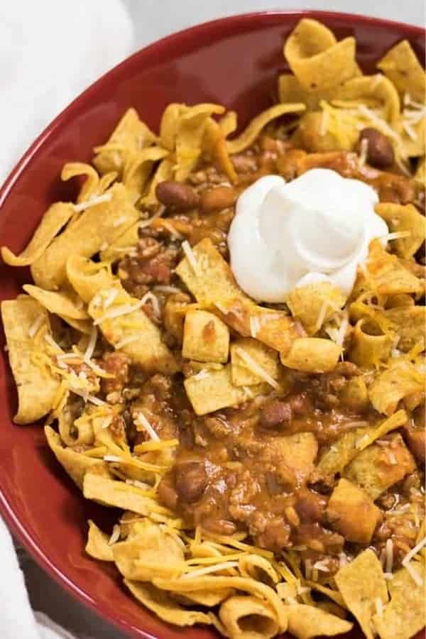 Crockpot Chili Frito Pie