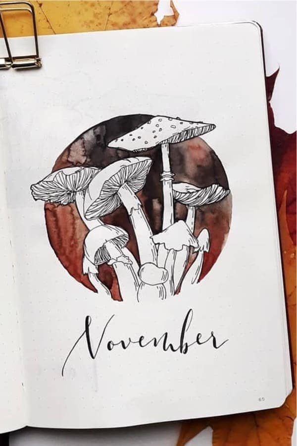 Monthly Cover With Mushrooms