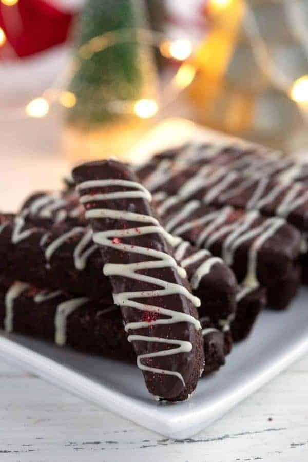 KETO CHOCOLATE PEPPERMINT BISCOTTI