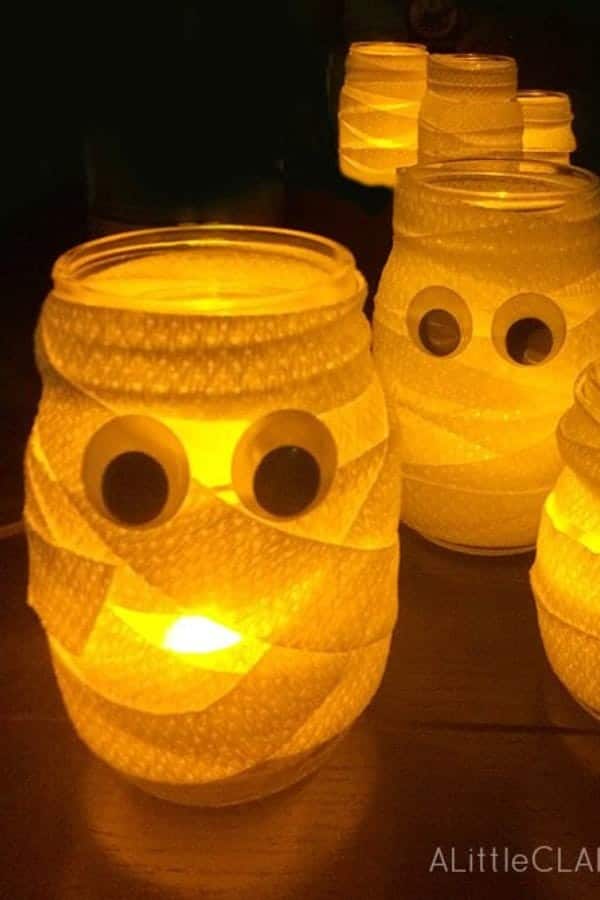 Mummy Mason Jar Luminaries