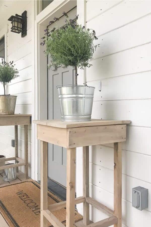 Tall Outdoor Side Table with Wood Scraps