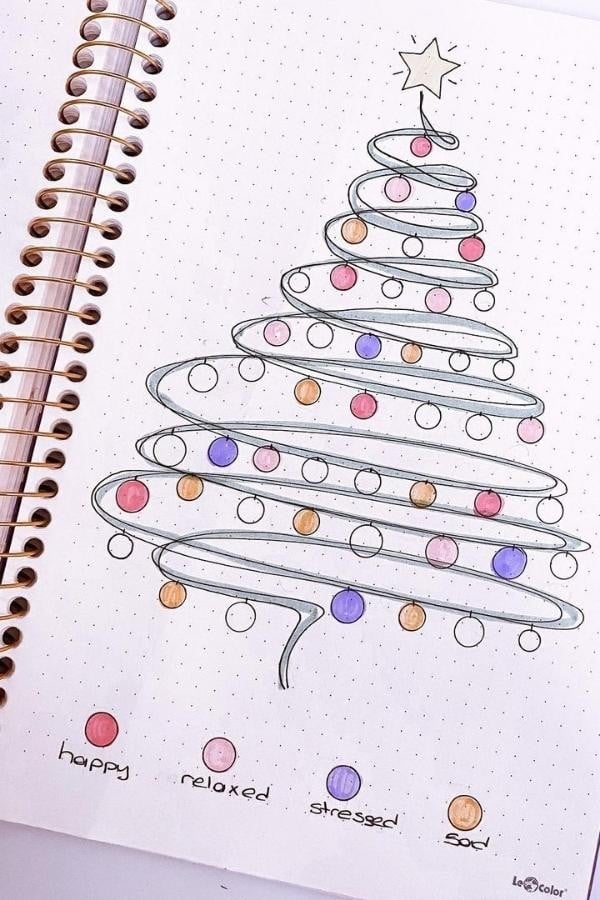 PURPLE CHRISTMAS-THEMED MOOD TRACKER