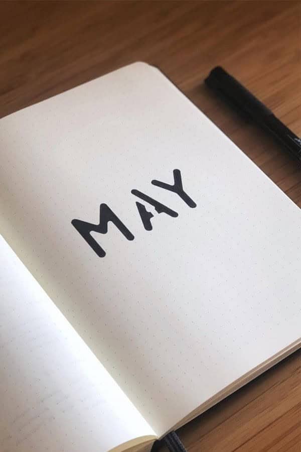 May Minimalist Cover Page