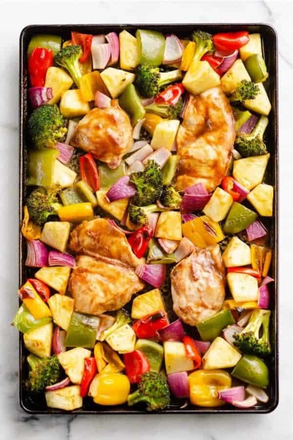 Pineapple Teriyaki Chicken Sheet Pan Recipe