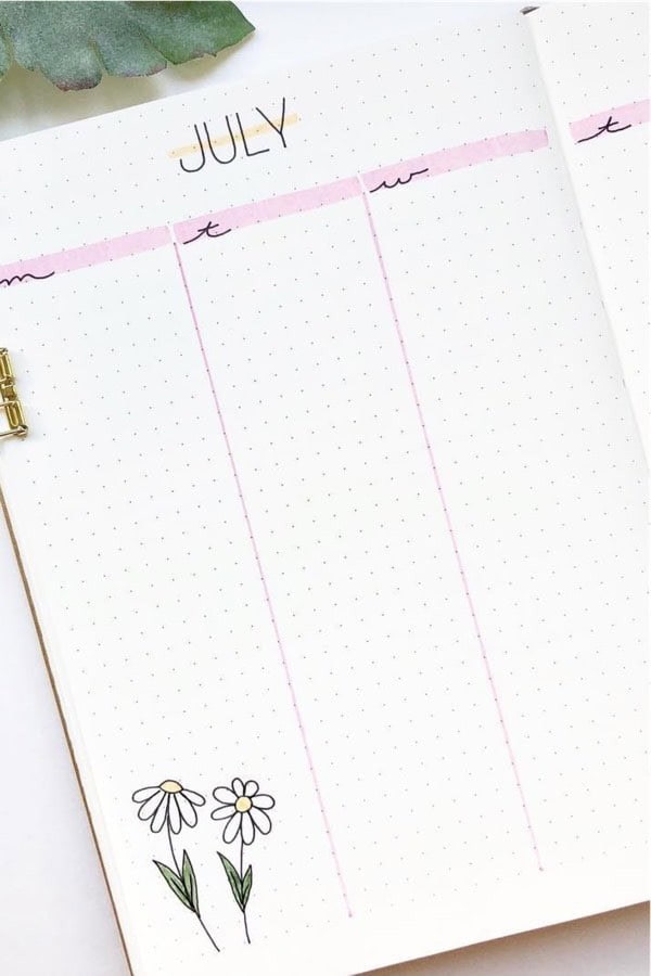 Minimalist Pink Weekly Spread