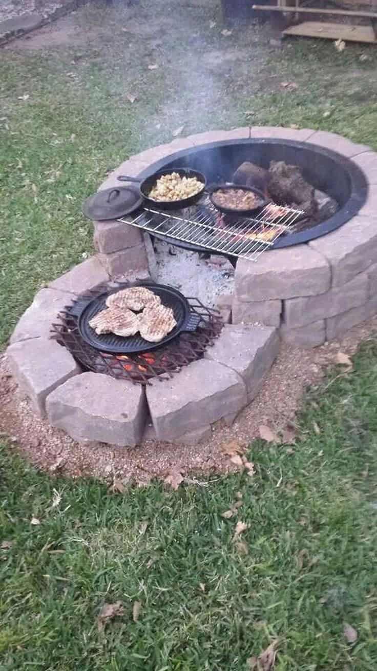 DOUBLE GRILL FIRE PIT