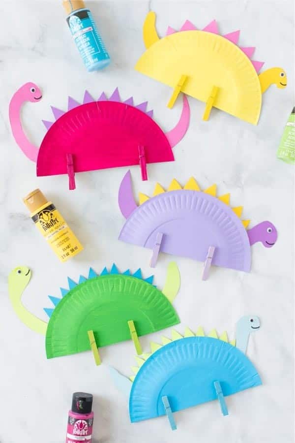 Paper Plate Dinosaur Craft