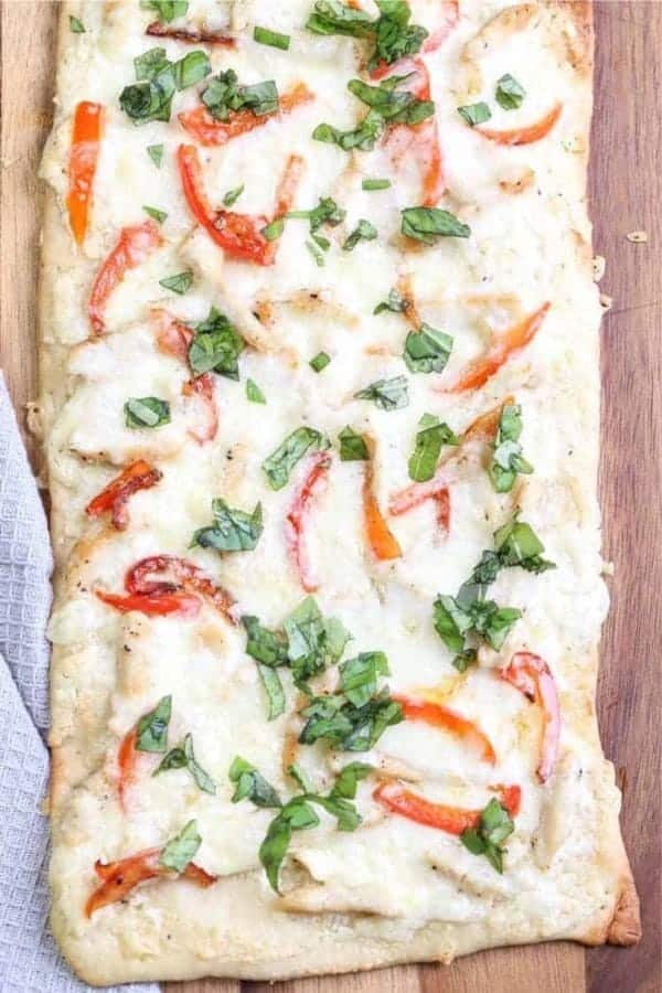 Chicken Alfredo Flatbread Recipe