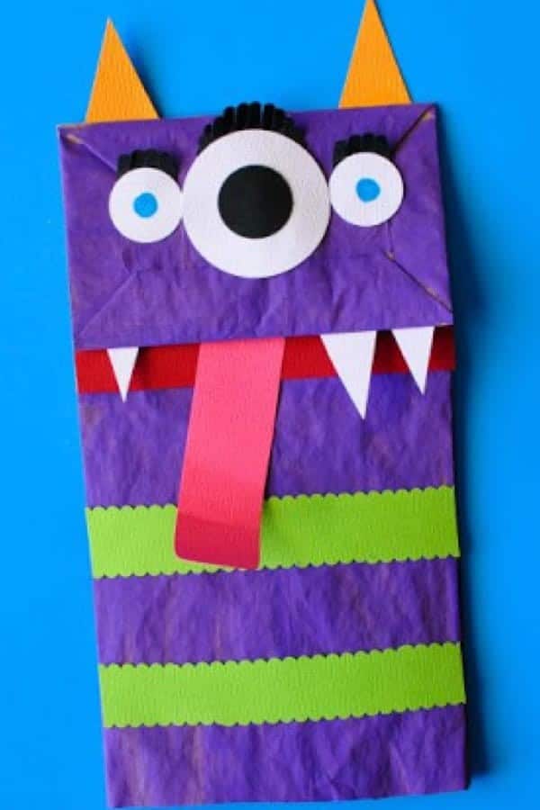 Paper Bag Monster Puppets