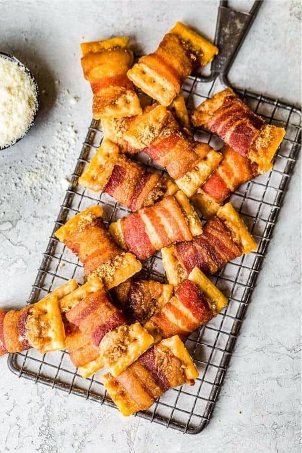 Bacon Wrapped Crackers Appetizer